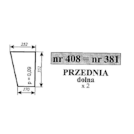 SZYBA 381=408 PRZÓD DÓŁ C330 SMOLNIKI