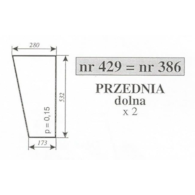 SZYBA 386=393=400=415=422=429 PRZÓD DÓŁ NIMET DE 25T; URSUS 3512; MF 2XX NT KOJA