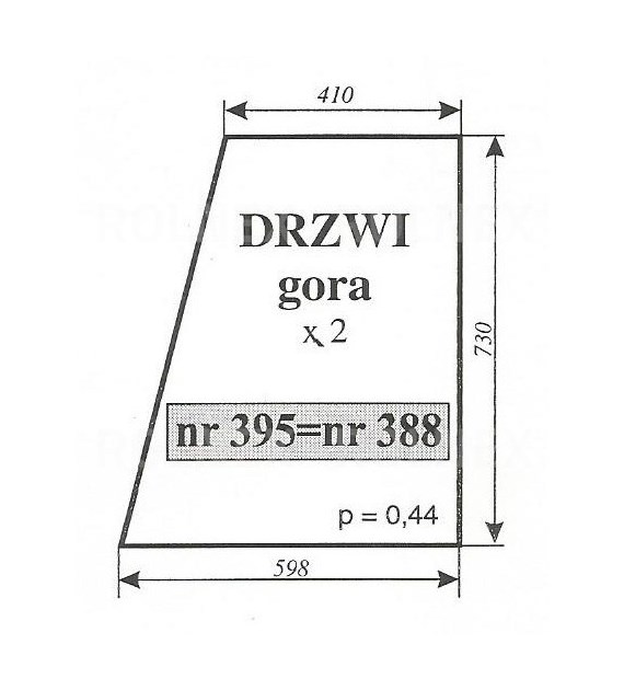 SZYBA 388-395-402 DRZWI GÓRA C360 SMOLNIKI