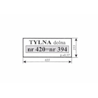 SZYBA 394 TYŁ DÓŁ MF235 SMOLNIKI