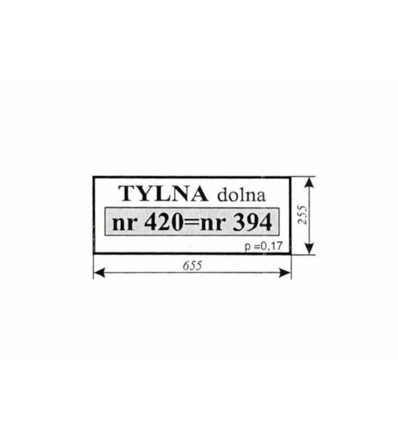 SZYBA 394 TYŁ DÓŁ MF235 SMOLNIKI