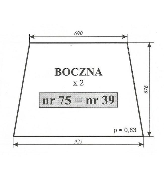 SZYBA 39=50=75 BOK MF255 CHEŁMŻA LUBSKO