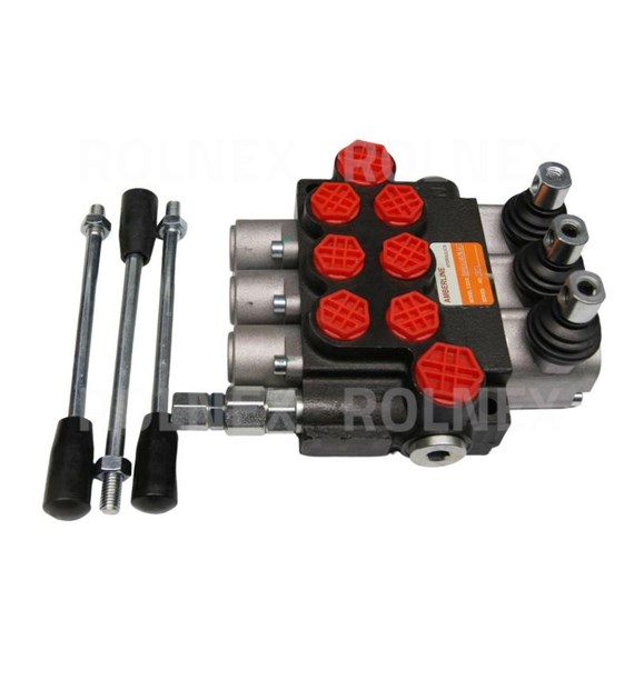 ROZDZIELACZ 3-SEKCYJNY HYDRAULICZNY 2xSPRĘZYNA+1xZATRZASK