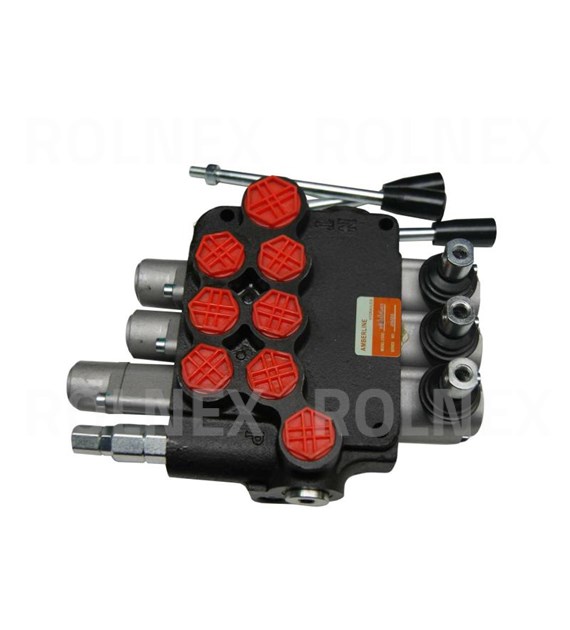 ROZDZIELACZ 3-SEKC. HYDRAULICZNY 80L 1xpływanie/sprężyna/1xzatrzask