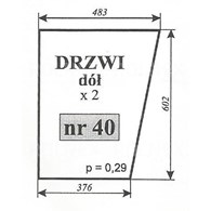 SZYBA 40 DRZWI DÓŁ MF255 LUBSKO KBMF/1
