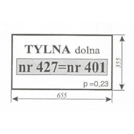 SZYBA 401=427 TYLNA MF225 SMOLNIKI