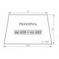 SZYBA 403=410=417=424 PRZÓD C330, 3512, MF 235 NT KOJA NIMET DE 25T