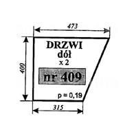 SZYBA 409 DRZWI DÓŁ C330 SMOLNIKI NT