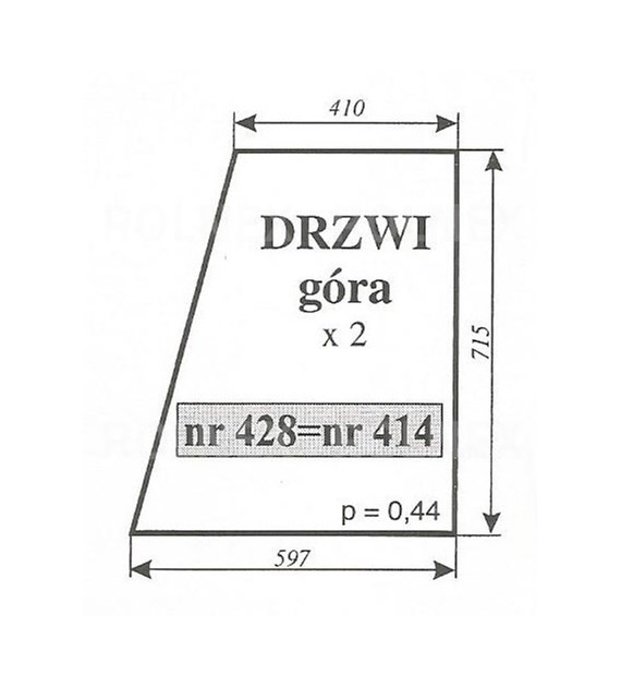 SZYBA 414=421=428 DRZWI GÓRA URSUS 3512 C360 MF235 NT KOJA NIMET DE 25T