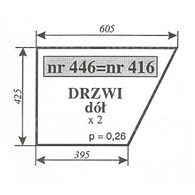 SZYBA 416=446 DRZWI DÓŁ C360 KOJA NIMET DE 25T