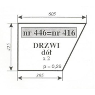 SZYBA 416=446 DRZWI DÓŁ C360 KOJA NIMET DE 25T