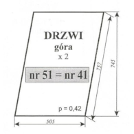 SZYBA 41=51=69 DRZWI GÓRA MF255 CHEŁMŻA RÓWNIEŻ: LUBSKO