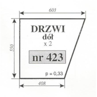 SZYBA 423=430 DRZWI DÓŁ URSUS MF235 KOJA NT