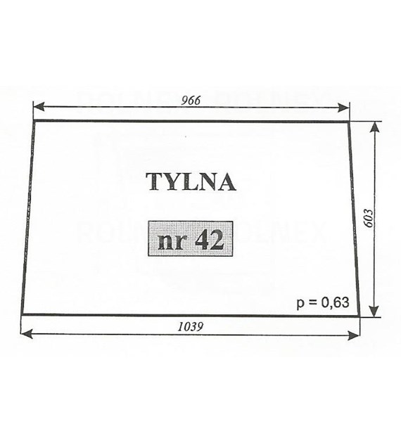 SZYBA 42 =70 TYŁ MF255 LUBSKO
