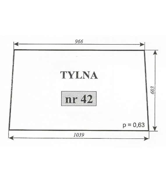 SZYBA 42 =70 TYŁ MF255 LUBSKO
