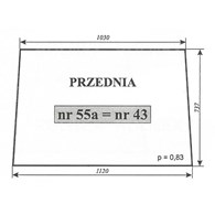 SZYBA 43=55A PRZÓD MF255 CHEŁMŻA LUBSKO