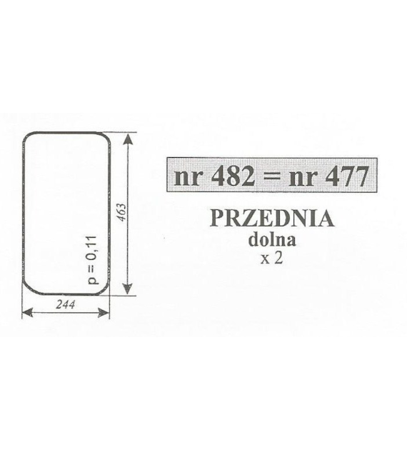 SZYBA 477=482 PRZÓD DÓŁ C330 KUNÓW
