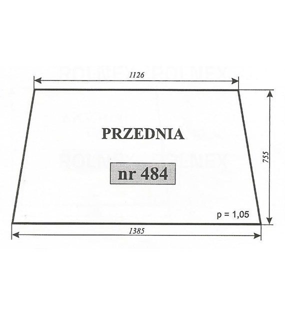 SZYBA 484 PRZÓD URSUS 3512 KUNÓW