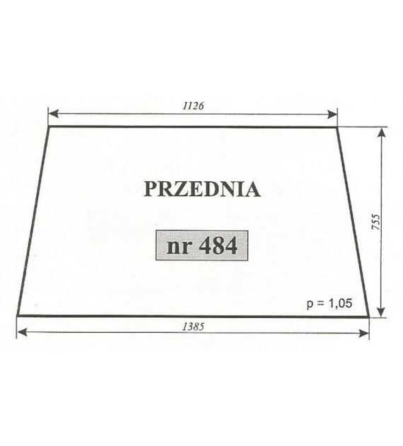 SZYBA 484 PRZÓD URSUS 3512 KUNÓW