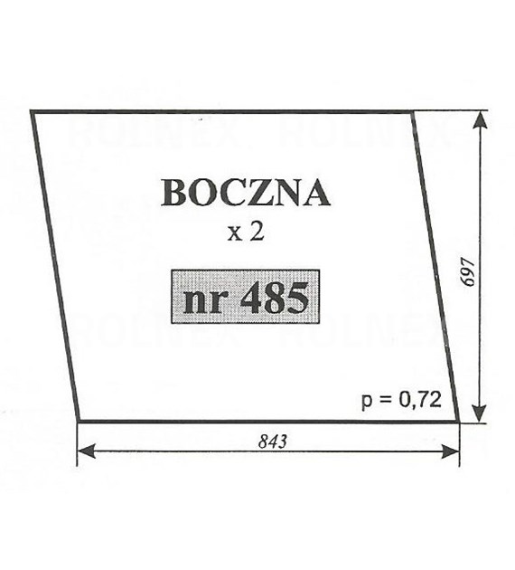 SZYBA 485 BOK URSUS 3512 KUNÓW