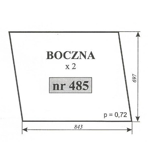 SZYBA 485 BOK URSUS 3512 KUNÓW