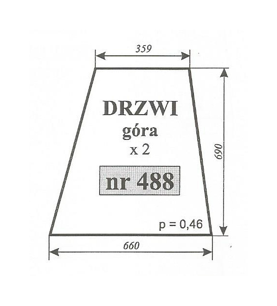 SZYBA 488 DRZWI GÓRA URSUS 3512 KUNÓW
