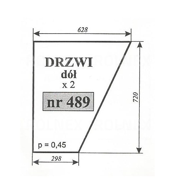 SZYBA 489 DRZWI DÓŁ URSUS 3512 KUNÓW
