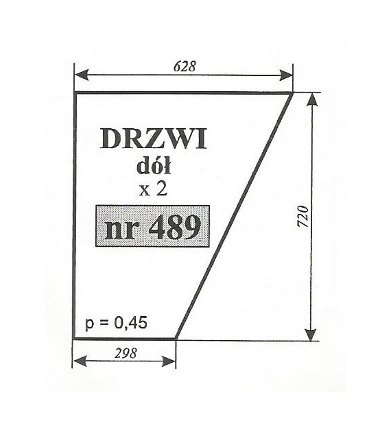 SZYBA 489 DRZWI DÓŁ URSUS 3512 KUNÓW