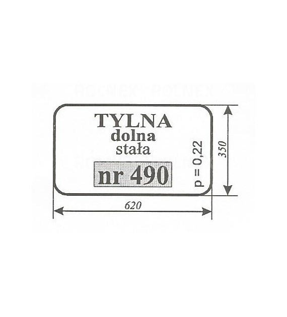 SZYBA 490 TYLNA MAŁA URSUS 3512