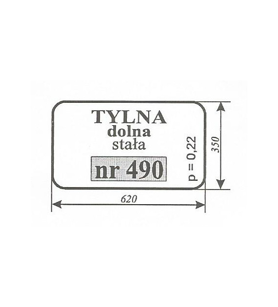 SZYBA 490 TYLNA MAŁA URSUS 3512