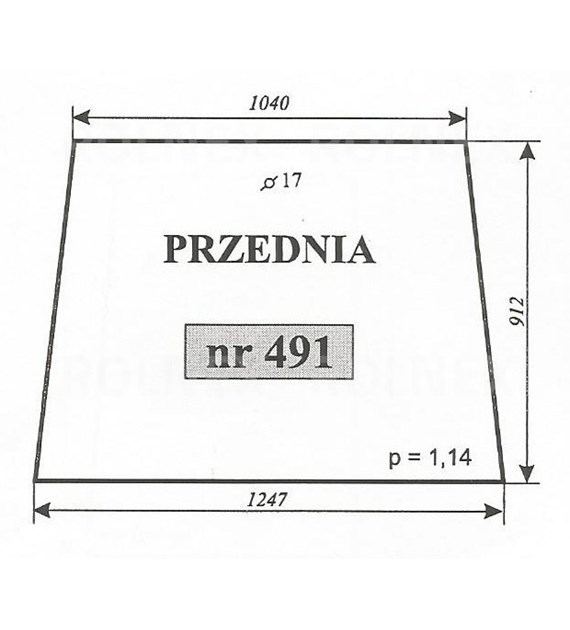 SZYBA 491 PRZÓD T25 SOKÓŁKA