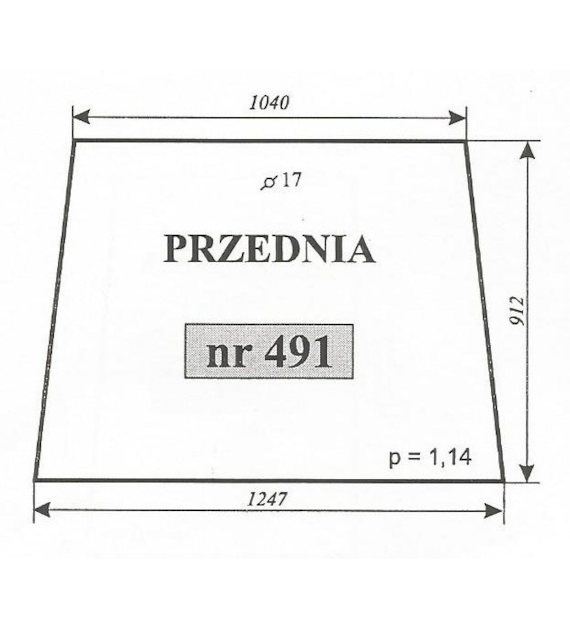 SZYBA 491 PRZÓD T25 SOKÓŁKA