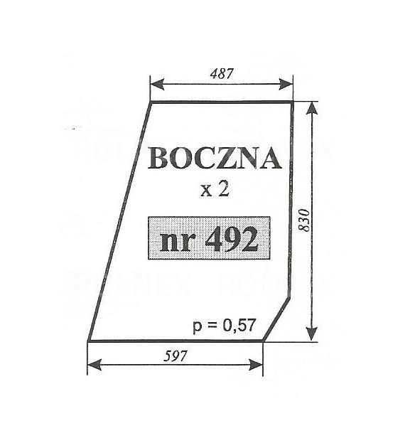 SZYBA 492 BOK T25 SOKÓŁKA