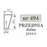 SZYBA 494 PRZÓD DÓŁ PRAWA T25 SOKÓŁKA