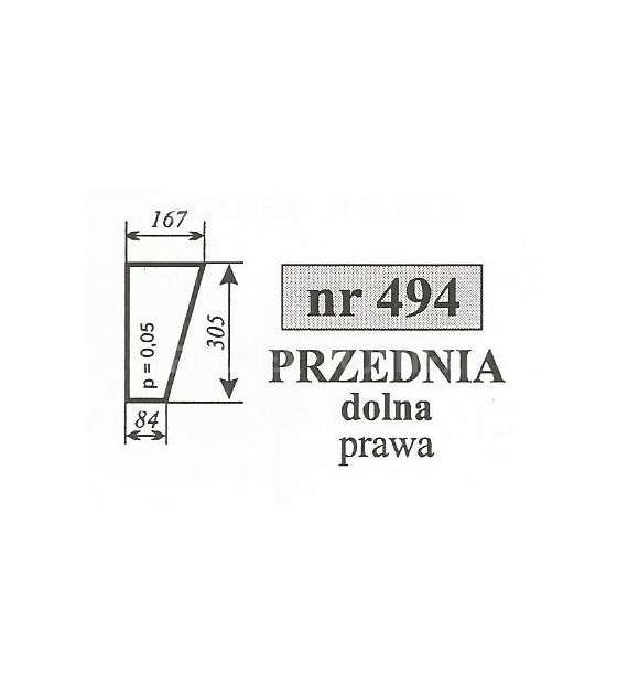 SZYBA 494 PRZÓD DÓŁ PRAWA T25 SOKÓŁKA