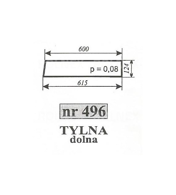 SZYBA 496 TYŁ DÓŁ T25 SOKÓŁKA
