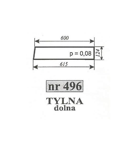 SZYBA 496 TYŁ DÓŁ T25 SOKÓŁKA