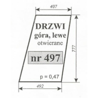 SZYBA 497 DRZWI GÓRA LEWE T25 SOKÓŁKA OTWIERANE