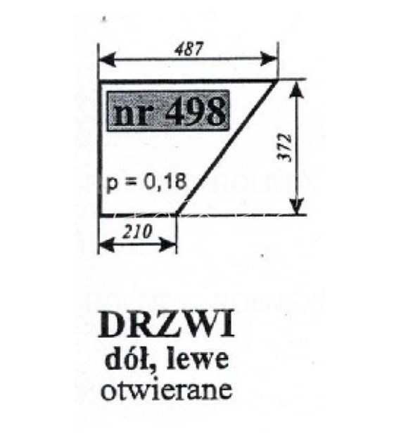 SZYBA 498 DRZWI DÓŁ T25 SOKÓŁKA