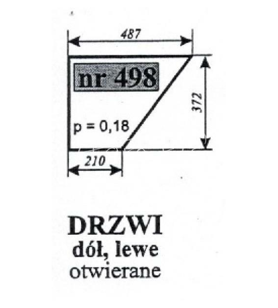 SZYBA 498 DRZWI DÓŁ T25 SOKÓŁKA