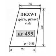 SZYBA DRZWI GÓRA PRAWE STAŁE T25 499 SOKÓŁKA