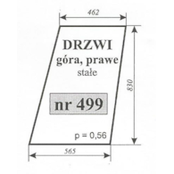 SZYBA DRZWI GÓRA PRAWE STAŁE T25 499 SOKÓŁKA