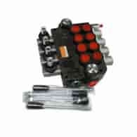 ROZDZIELACZ 4-SEKCYJNY HYDRAULICZNY 80L 3xSPRĘŻYNA+1xZATRZASK