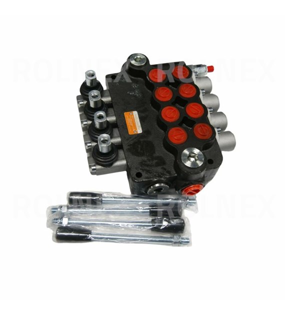 ROZDZIELACZ 4-SEKCYJNY HYDRAULICZNY 80L 3xSPRĘŻYNA+1xZATRZASK