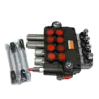 ROZDZIELACZ 4-SEKCYJNY HYDRAULICZNY 80L 2XSPRĘŻYNA+2 XPŁYWANIE