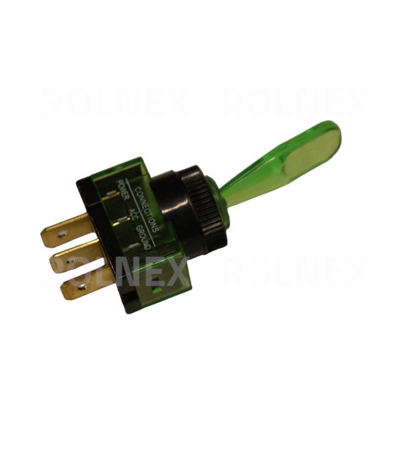 WŁĄCZNIK PRZECHYLNY Z BLOKADĄ ZIELONY Z DIODĄ LED