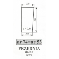 SZYBA 53=74 PRZÓD DÓŁ LEWA MF 255 LUBSKO CHEŁMŻA