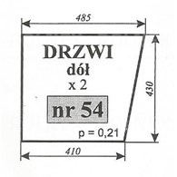 SZYBA 54=71 DRZWI DÓŁ  MF255 CHEŁMŻA