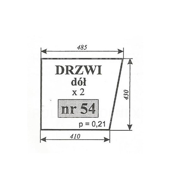 SZYBA 54=71 DRZWI DÓŁ  MF255 CHEŁMŻA