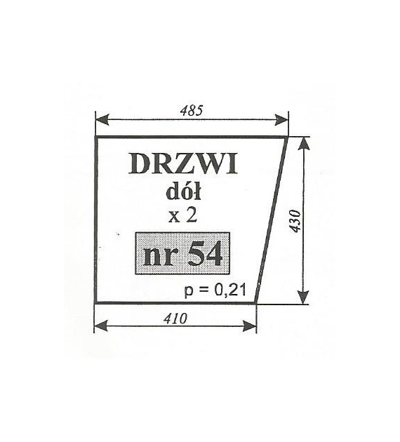 SZYBA 54=71 DRZWI DÓŁ  MF255 CHEŁMŻA